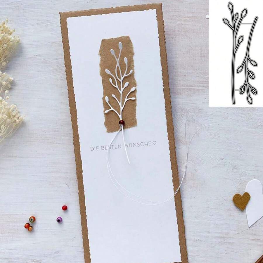 1 件花卉與植物組合,26 種款式,碳鋼金屬壓花切紙刀片模具,清新風格,diy 剪貼簿相冊,裝飾壓花工具 - 銀色S - 查看 1