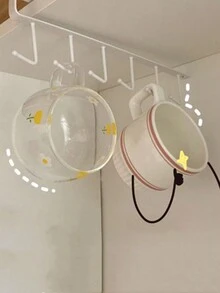 1入衣櫃隔板掛鉤,掛在門上的長排包掛,宿舍房間儲物組織器,帽子牆掛掛架,儲物掛勾 - 黑色 - 查看 4