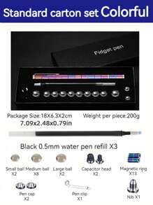 A Set Of Magnetic Pens, Decompression Magnetic Levitation Multifunctional Magnetic Toys, Magnetic Pens, Decompression Magnet Pens, Magnetic Pens - Black - View 8