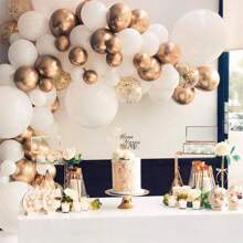 Kit Decoración De Globos Para Cumpleaños Eventos Fiestas - Blanco - Ver 6