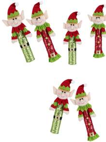 1入或2入組聖誕裝飾毛絨精靈娃娃冰箱把手套禮物,適用於廚房、客廳、餐廳、冰箱把手 - 彩色 - 查看 5