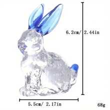 1pc, Crystal Rabbit, Animal Ornaments Table Decorations Desk Craft Decor Transparent Bunny Artwork Gift, Teacher Appreciation Gifts, Graduation For Teacher Easter