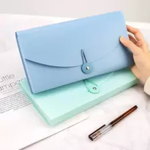 1pc 13 Pockets Receipt Expanding Folder, Plastic Check Bill Organizer, Labeled Coupon Management Tool,Back To School,School Supplies - Multicolor - View 1