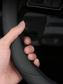 1個浮雕瓦楞方向盤 - 黑色 - 查看 3