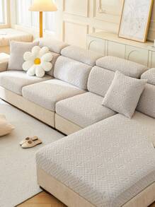 1件通用彈性沙發套,具有防滑設計,厚實布料,防塵,防污,全季機洗 - 淺灰色 - 查看 1