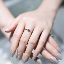 1 件時尚經典設計六爪模擬女式鑽石戒指,簡約設計適合情侶,紅寶石色寶石,開放式戒指風格訂婚、婚禮珠寶、禮物、禮物 - 鑽戒1 - 查看 2