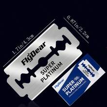 1pc Stainless Steel Black & Silver Mini Folding Straight Razor For Shaving, Barber, Eyebrow, Beard Trimming - 1 Box Of Blades (10 Pieces) - View 2