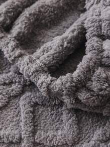 1pc Plush Jacquard Universal Elastic Sofa Seat Cover, Modern Style Slip Resistant Sofa Cover, Suitable For L-Shape & 1/2/3/4 Seater Sofas - Dark Grey - View 8