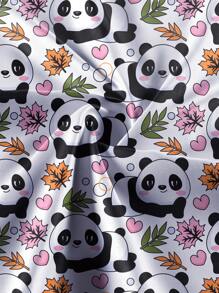 熊貓心形diy面料,可用於製作桌布、掛毯、衣物等 - 彩色 - 查看 5