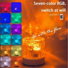 A Water Crystal RGB16 Color Change LED With Remote Control Atmosphere Projection Night Light, A Romantic Atmosphere Bedside Lamp With A Wide Range Of Apertures, Suitable For Bar Bedrooms As Gifts For Lovers, And Supports USB Charging And Power Supply. - Clear - View 5