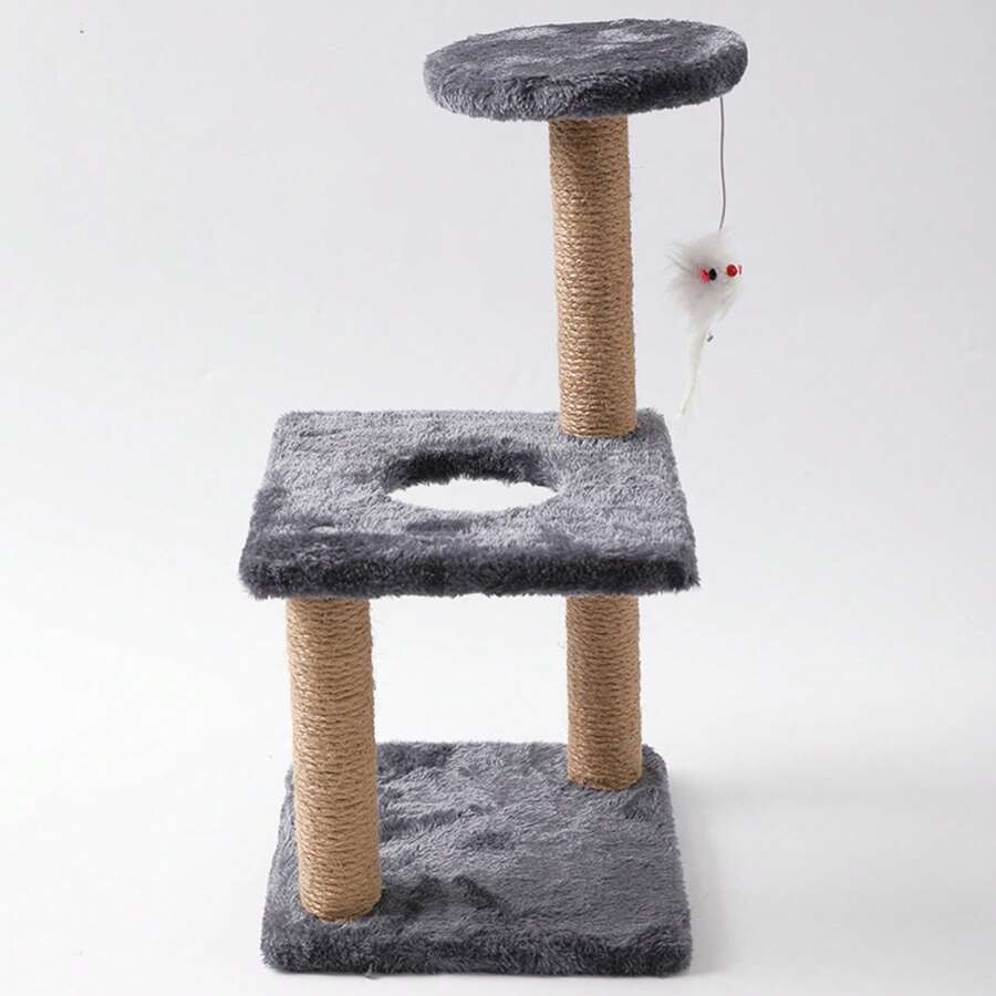 Arbol Trepador Rascador Para Gatos 3 Capasjuguete De Gato - Gris - Ver 1