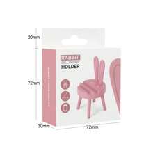 手機支架,兔子椅子,桌面手機支架,適用於各種手機 - 粉色 - 查看 3