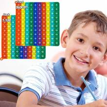 9x9 Multiplication 1-100 Numbers Toys, Silicone Push Bubble Fidget Math Games Learning Educational Toy Gifts For Kids