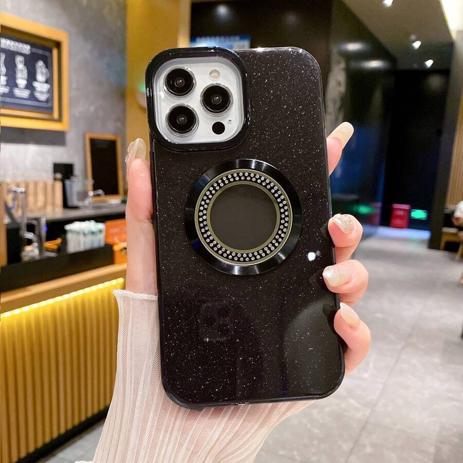 全新黑色3合1磁性充電線帶有鑽石裝飾,亮眼而吸睛 - 黑色 - 查看 1