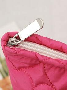 1 pezzo Borsetta a forma di cuore imbottita con inserto rimovibile, custodia per cosmetici, prodotti per la cura della pelle, necessaire per il trucco, borsa da viaggio per donna, idea regalo per mamma, compleanno, amiche, insegnanti, decorazione per casa, bagno, camera da letto, organizer per gioielli, oli per le labbra, smalti, organizer per il trucco