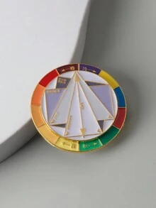 男士彩色旋轉胸針可旋轉顏色選擇拼圖裝飾徽章配件旋轉玩具 - 配色選擇胸針 - 查看 9