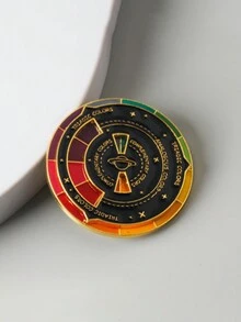 男士彩色旋轉胸針可旋轉顏色選擇拼圖裝飾徽章配件旋轉玩具 - 配色選擇胸針 - 查看 6