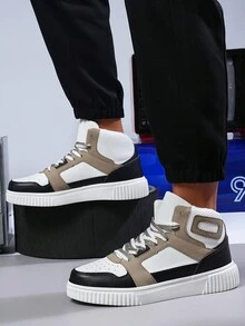 男款高筒戶外耐磨時尚運動鞋,透氣多功能,2023冬季新品 - 彩色 - 查看 3