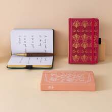 1本子彈筆記，A6點格筆記本，點格筆記本日記本，布面硬皮覆蓋的點格日記筆記本，點格日記筆記本，160gsm厚紙點格筆記本套裝 - 紅色 - 查看 7