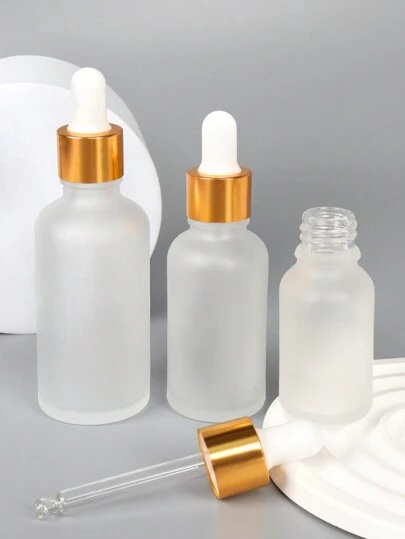 1Pc Travel-Friendly Frosted Glass Dropper Vials For Essential Oils, Aromatherapy, Perfume, And Cosmetics - 15ml/30ml/50ml Sizes With Glass Eye Dropper - Convenient Sample Container For Liquid Products, Living Room Home Bedroom Bathroom House Decor, Travel Stuff, Wedding, Party, Birthday, Gifts For Men Mom Dad Friends, New Years, Accessories, Funny Gift