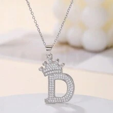 Hip Hop 皇冠26英文字母時尚輕奢項鏈 - 4 - 查看 12