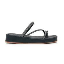 Women Flat Sandals - 黑色 - 查看 1