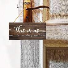 這是我們的木質掛牌，上面印有文字，適用於家庭裝飾 - 如圖 - 查看 2