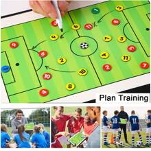 1PC Foldable Soccer Coaching Tactic Board Clipboard, Football Game Soccer Training Equipment, Soccer Whiteboard For Coaches Gear