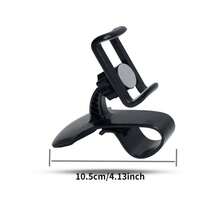 帶旋轉鏡子的手機支架,可調節的通用手機座,適用於所有手機 - 黑色 - 查看 2