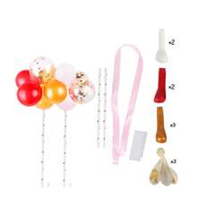 10pcs/Pack Ins Style Colorful Balloon Cake Decoration Accessories With Shiny Paper For Birthday Party Balloon Decoration - Gold - View 3