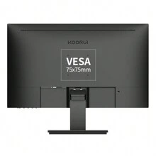 KOORUI 24 英寸电脑显示器 FHD 1920 X 1080p 100HZ，内置扬声器，超薄边框，75 毫米 VESA 安装，倾斜可调，兼容 VGA，黑色 - 美標插頭 - 查看 6
