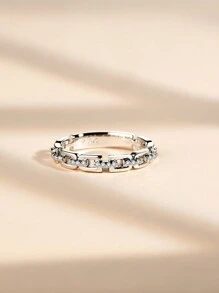 Bague De Mariage En Argent, Décor Moissanite Créé En Laboratoire, Bijoux De Fiançailles, De Mariée
