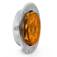Round Ceiling Light 9 Led 2 Inch Universal Chrome Base 12-24v - Yellow - View 4