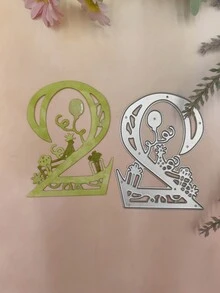 1pc Arabic Numeral Decorative Knife Mold, Scrapbooking Craft - 2 - View 5