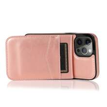 Luxury Leather Phone Case Compatible With Iphone Sam Sung Galaxy Hua Wei Card Slot Stand Holder Shock Cover