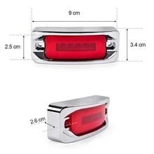 Par Plafon Rectangular 5 Led Arillo Gel Fija Estrobo 12-24v - Rojo - Ver 2