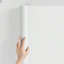 1 rolka białej tapety Putty, wykonana z materiału PVC, który jest bardzo zbliżony do koloru ściany, wodoodporna i odporna na wilgoć, łatwa w aplikacji, idealna do renowacji i dekoracji ścian w salonie i sypialni, naklejki do renowacji, panele ścienne do samodzielnego montażu, tapeta, tapety, wiosenne elementy dekoracyjne, odśwież swój dom, naklejki dekoracyjne Rama