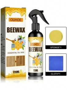 1套ouhoe家具蜂蠟噴霧,適用於家具和地板保養、拋光、防水、防刮和裂紋預防和修復 - 家具蜂蠟噴霧 - 查看 8