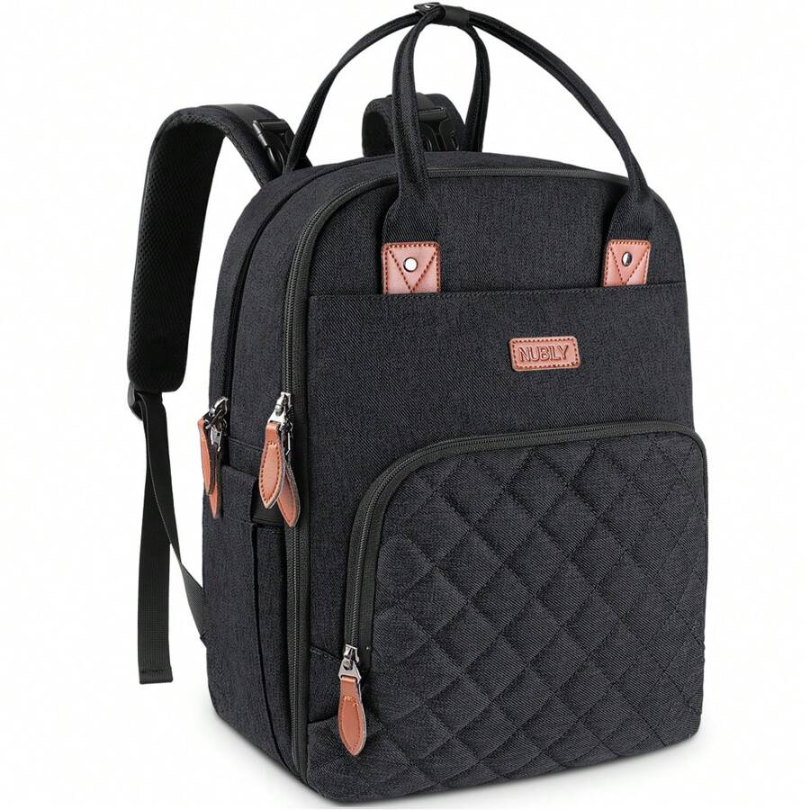 Baby Changing Backpack Rucksack Changing Bag With Insulated Pockets Water Resistant Large Nappy Bag Diaper Back Pack For Dad And Mom - Black - View 1