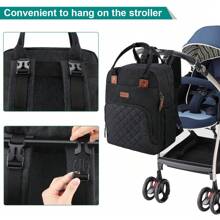 Baby Changing Backpack Rucksack Changing Bag With Insulated Pockets Water Resistant Large Nappy Bag Diaper Back Pack For Dad And Mom - Black - View 6