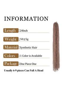 Zizi 辮子微型合成髮薄盒辮子 Zizi 捲曲迷你辮子頭髮鉤針編織接髮 24 英寸 50 克/包長金發棕色金發粉色紫色藍色適合女性日常使用 - 亞麻棕 - 查看 3