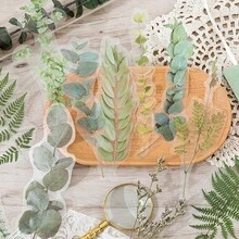 10 Sheets Of Plant & Flowers Collage Stickers For Scrapbook, Journaling, Aesthetic Decoration, Planners, Diy Crafts (8 Random Styles) - Brown - View 8