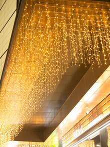 1根3公尺戶外led冰條燈瀑佈光幕燈舞台飯店庭院店鋪佈置節慶燈串裝飾燈 - 暖白 - 查看 7