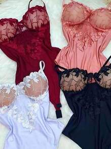 Women Bodysuits - 黑色 - 查看 2