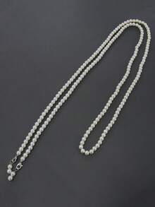 1套女性金色和白珍珠合金鑲嵌楓葉胸針和項鍊diy珠寶製作套件,婚禮,派對配飾,情人節禮物 - 金色 - 查看 5