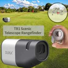 800m Golf Laser Range Finder Monocular 6x Telescope With Flagpole Lock For Duka Travel Telescope - Grey - View 3