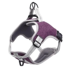 2 Juegos Arnes pechera con aro de seguridad y resistencia para perro Chaleco Transpirable Suave Reflectante Para Mascotas - Rosa - Ver 2