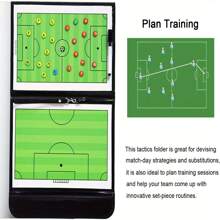 1PC Foldable Soccer Coaching Tactic Board Clipboard, Football Game Soccer Training Equipment, Soccer Whiteboard For Coaches Gear