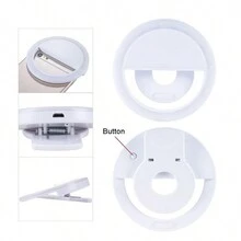 LED Ring-Shaped Mobile Phone Photo Taking And Light Filling Portable Battery Model - White - View 6
