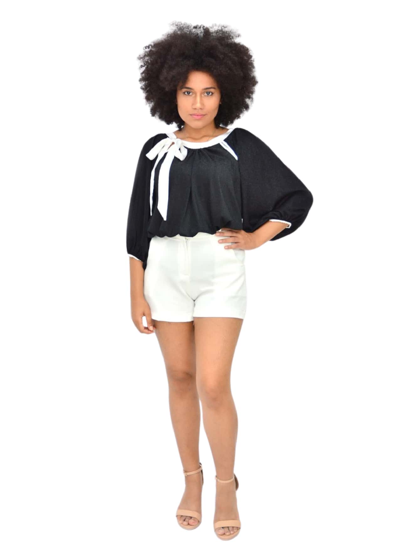 Plus Size Blouses - 米色 - 查看 1